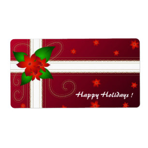 Christmas flowers - Label