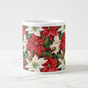 Christmas Flowers Large Coffee Mug