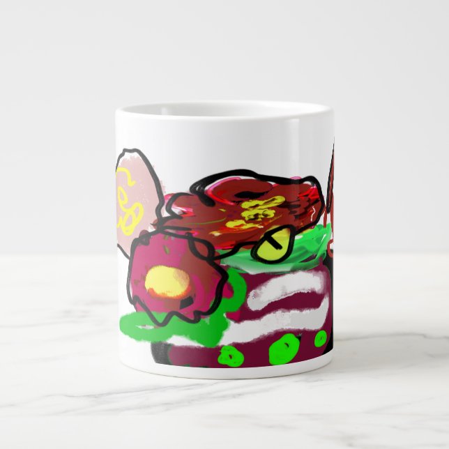 Christmas flowers  large coffee mug (Front)