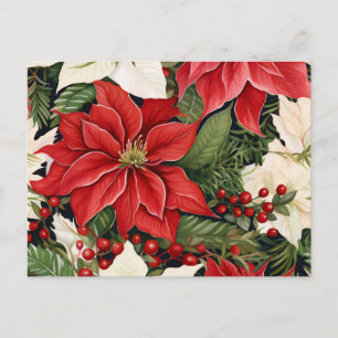 Christmas Flowers Postcard