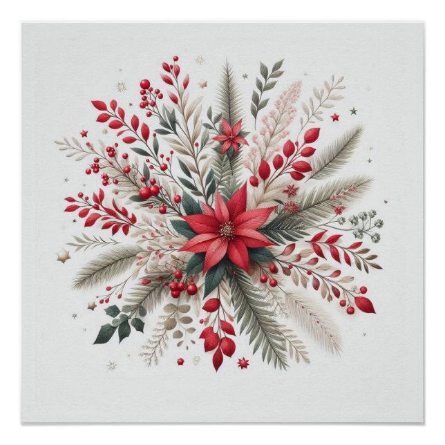Christmas flowers poster (Front)
