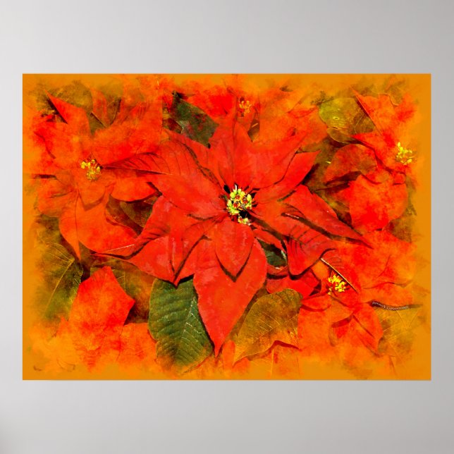 Christmas flowers poster (Front)