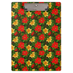 Christmas Flowers Seamless Pattern-69956 Clipboard