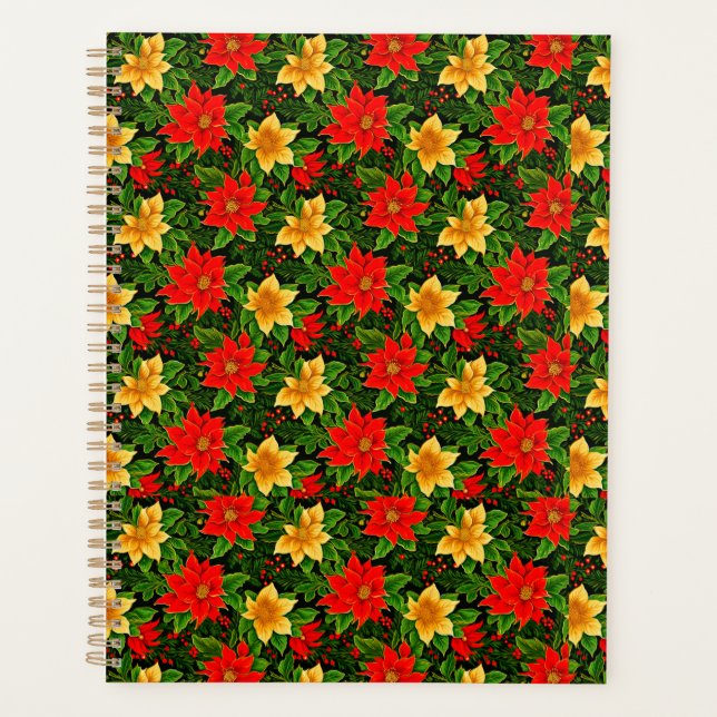 Christmas Flowers Seamless Pattern-69956  Planner (Front)