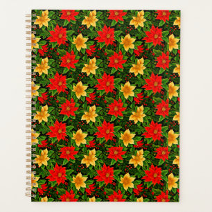 Christmas Flowers Seamless Pattern Planner