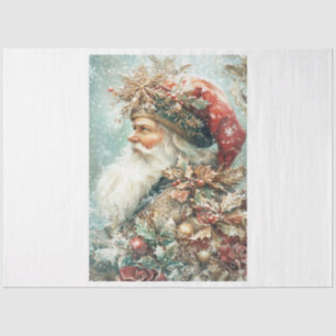 Christmas Foilage Santa Tissue Paper