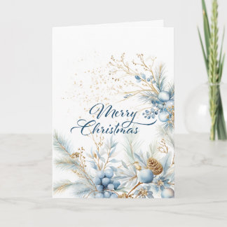 christmas folded card ,customisable inside