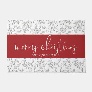 Christmas Foliage and Berries Doormat