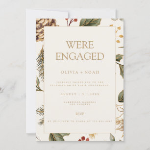 Christmas Foliage Engagement Party Invitation