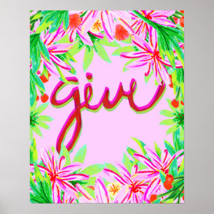 Christmas Foliage - Give Poster