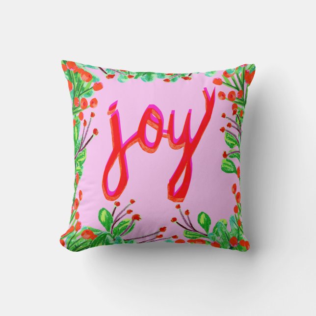 Christmas Foliage - Joy Cushion (Front)