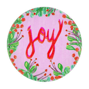 Christmas Foliage - Joy Cutting Board
