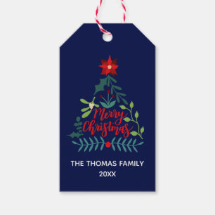 Christmas Foliage Leaves Gift Tags