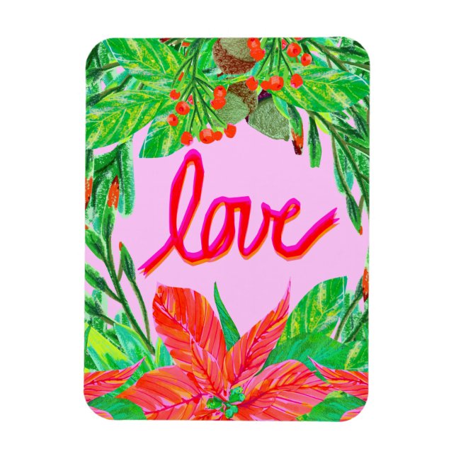 Christmas Foliage - Love Magnet (Vertical)