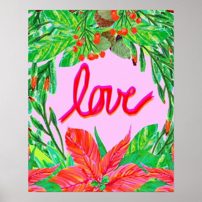 Christmas Foliage - Love Poster (Front)