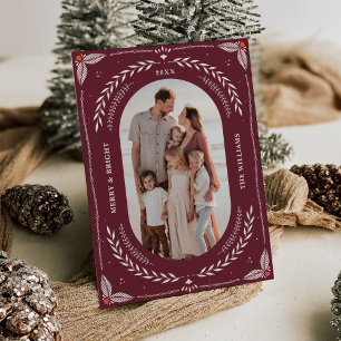 Christmas Folk Art Holiday Photo Card