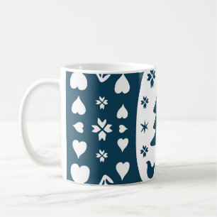 Christmas Folk Art: Scandinavian Doodle. Coffee Mug
