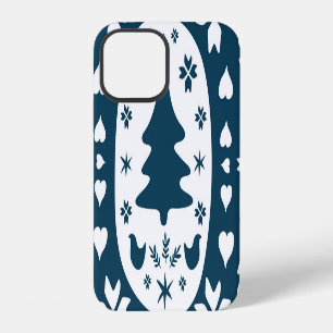 Christmas Folk Art: Scandinavian Doodle. iPhone 12 Case