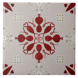 Christmas Folk Nordic Art Ceramic Tile