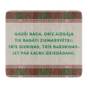 Christmas Folk Song I Latviesu Tautasdziesma Cutting Board