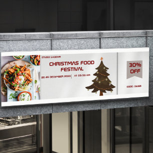 Christmas Food Festival Large Banner