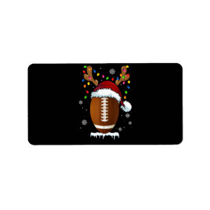 Christmas Football Ball Lights Funny Boys Men Spor Label
