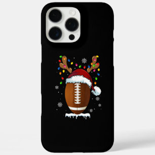 Christmas Football Ball Santa Lights Funny Boys Me iPhone 16 Pro Max Case