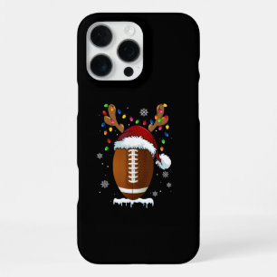 Christmas Football Ball Santa Lights Funny Boys Me iPhone 16 Pro Max Case