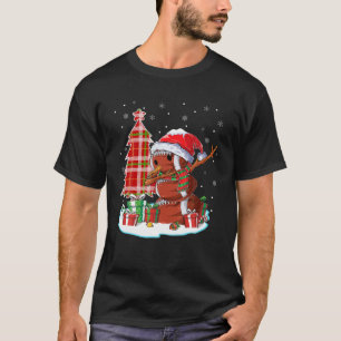 Christmas Football Ball Snowman Dabbing Santa Hat  T-Shirt