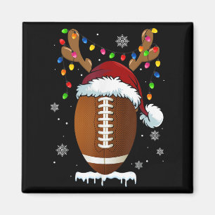 Christmas Football Ball Xmas Lights Funny Boys Men Magnet