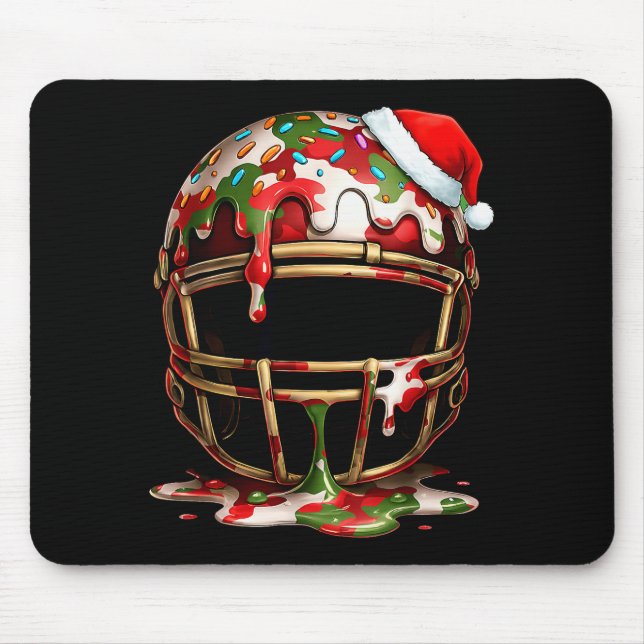 Christmas Football Drip Boys Ice Cream Drip Camo S Mouse Pad (Front)