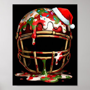 Christmas Football Drip Boys Ice Cream Drip Camo S Poster