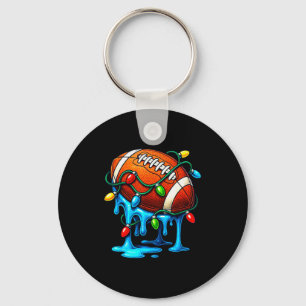Christmas Football Drip Ice Cream Dripng  Key Ring