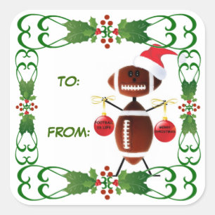 Christmas Football Gift Tag