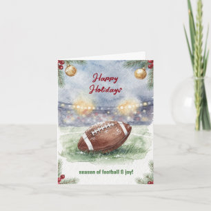 Christmas Football Holiday Greeting Cards