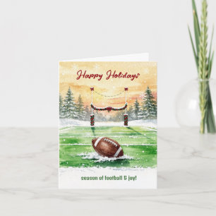 Christmas Football Holiday Greeting Cards