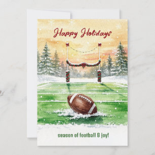 Christmas Football Holiday Greeting Cards