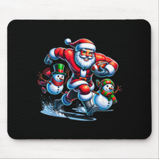 Christmas football santa playing football design  mouse pad
