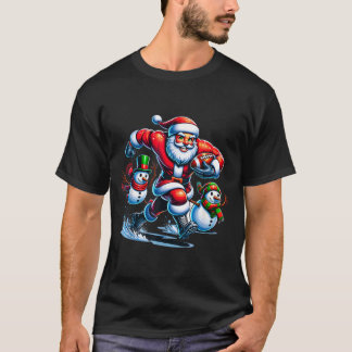 Christmas football santa playing football design  T-Shirt