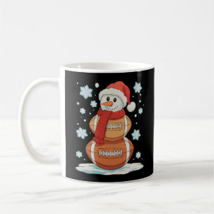 Christmas Football Snowman Holiday Sports Xmas Coffee Mug