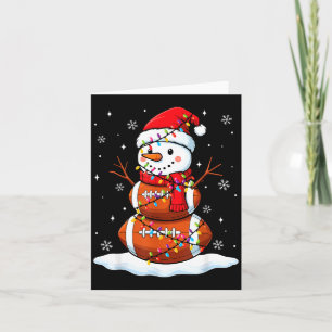 Christmas Football Snowman Kids Football Christmas Card