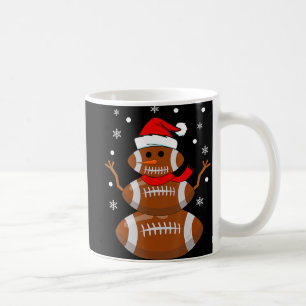Christmas Football Snowman Kids Football Christmas Coffee Mug