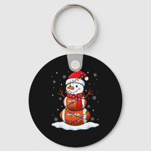 Christmas Football Snowman Kids Football Christmas Key Ring