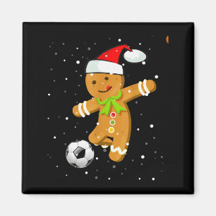 Christmas Football Soccer Gingerbread Player  Magnet