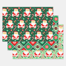 Christmas Football Wrapping Paper Sheets