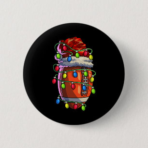 Christmas Football Xmas Christmas Lights Football 6 Cm Round Badge