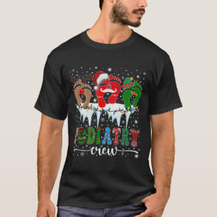 Christmas Footprint Doctor Podiatrist Podiatry Cre T-Shirt