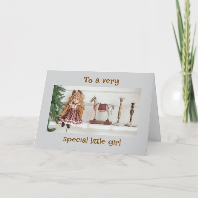 CHRISTMAS FOR A "SPECIAL LITTLE GIRL" CARD (Front)