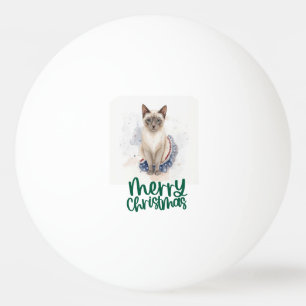 Christmas  for Cat lovers Ping Pong Ball