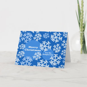Christmas for Godparents, Abstract Snowflakes Holiday Card
